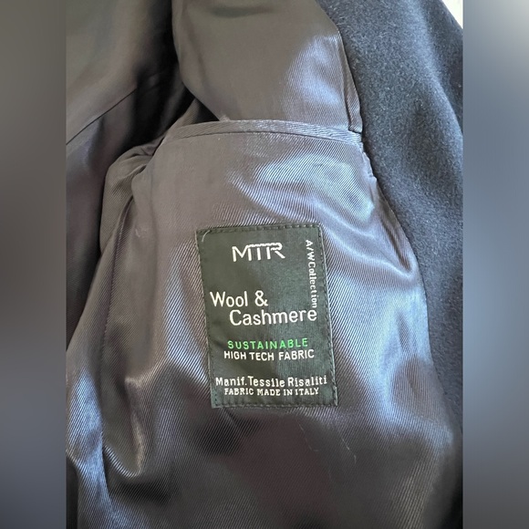 NWT J. Crew topcoat in navy cashmere blend size 40s (men’s medium) - Picture 12 of 13